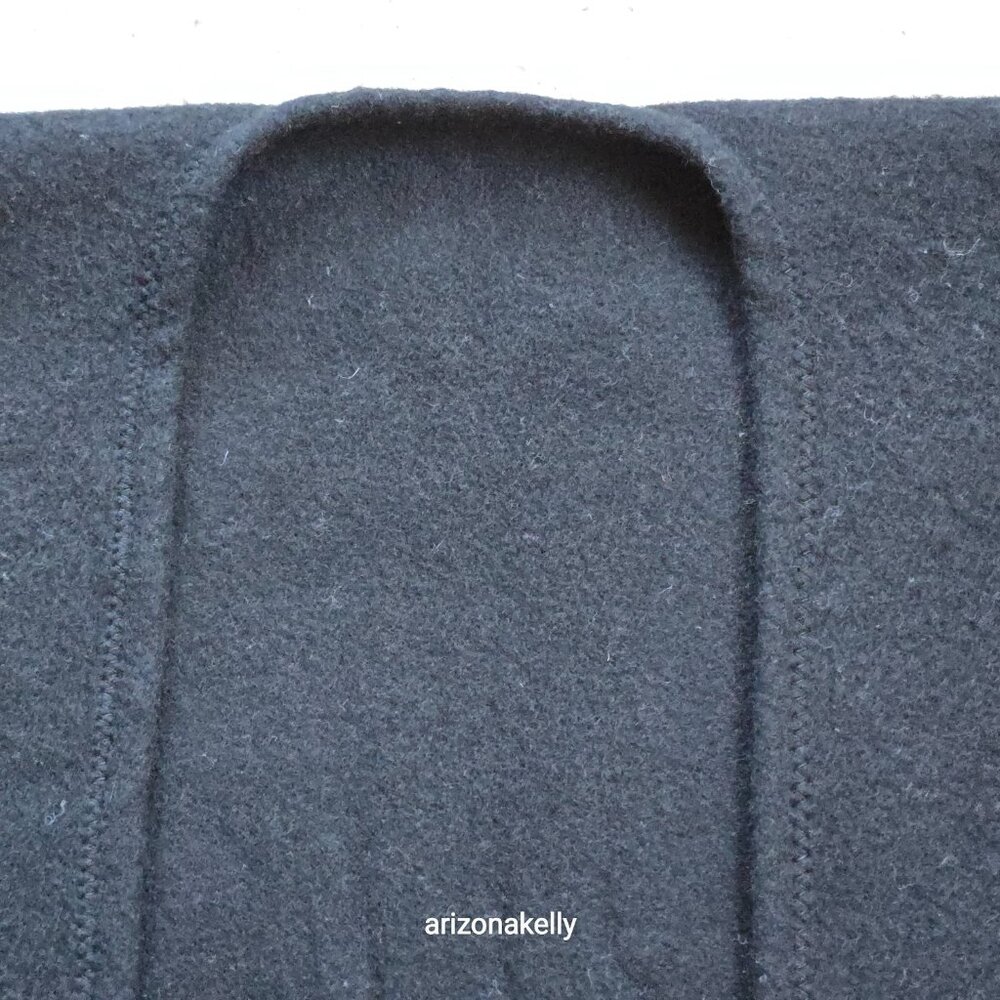 Oversized THICK Wool Wrap Flawless Black Fringe Men's Tall Plus - Picture 9 of 15